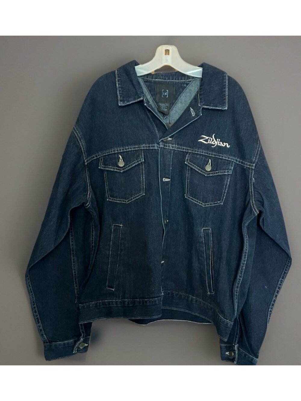 Zildjian Logo Denim Jacket Men's XL NWT Button Front Made in Canada